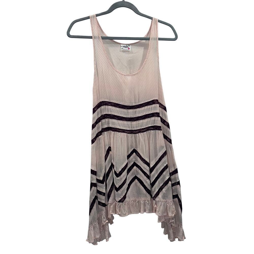 Free People Intimately Polka Dot Lace Dress Size XS NWT Ballet/Dark Plum